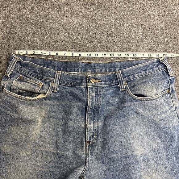 Carhartt Mens 42x32 Relaxed Fit B460 DVB Straight Rugged Work Jeans - Picture 4 of 9